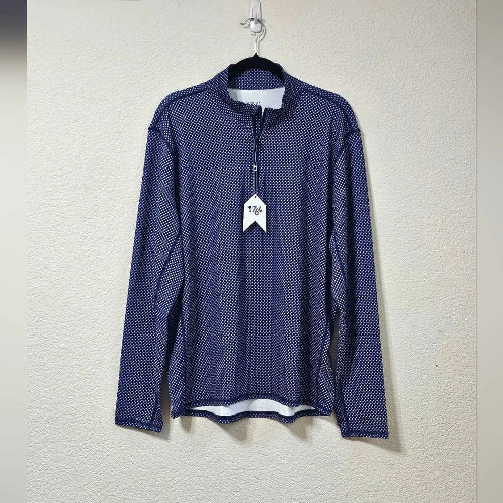 1764 Signature Sweater Mens L Golf Quarter Zip Long Sleeve Stretch Pullover Golf